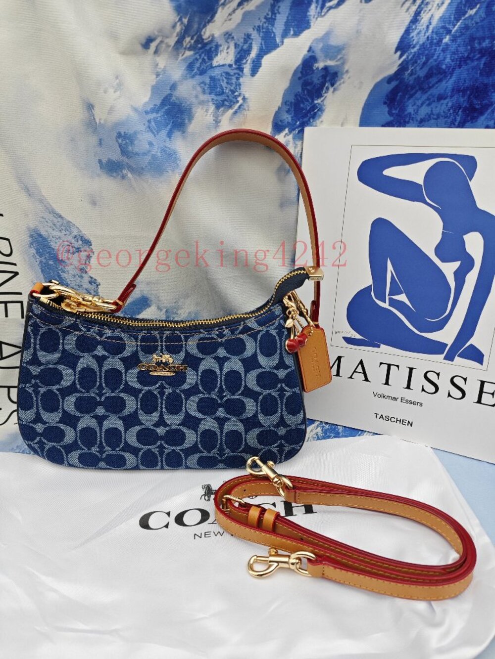 😘😘Coach Teri Shoulder Bag In Signature Denim
